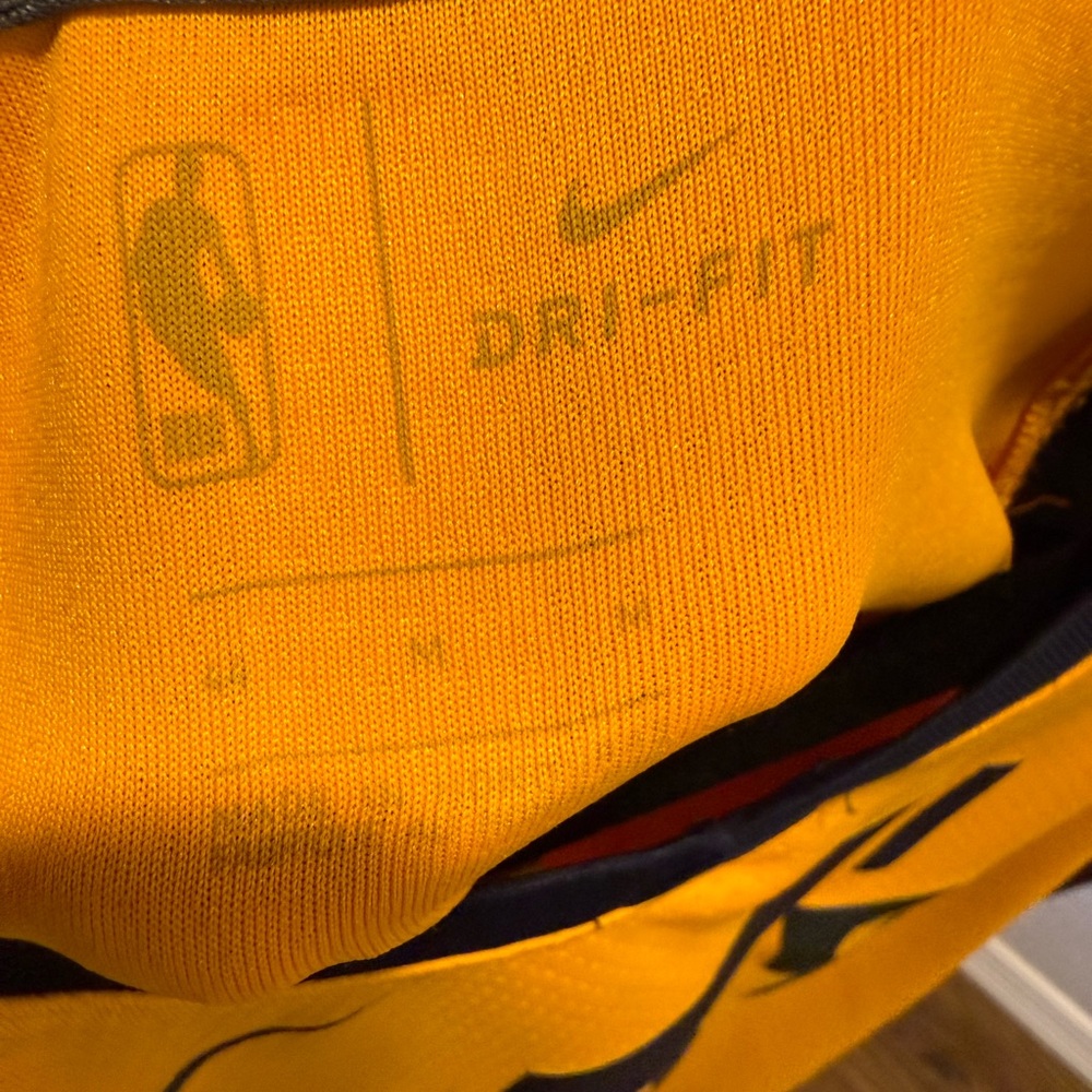 Nike Gold and Navy Dri-FIT Basketball Jersey - Picture 3 of 3